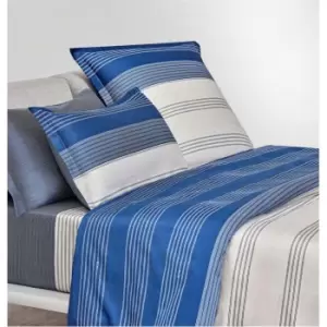 Image of Boss Boss Script Fitted Sheet - Blue