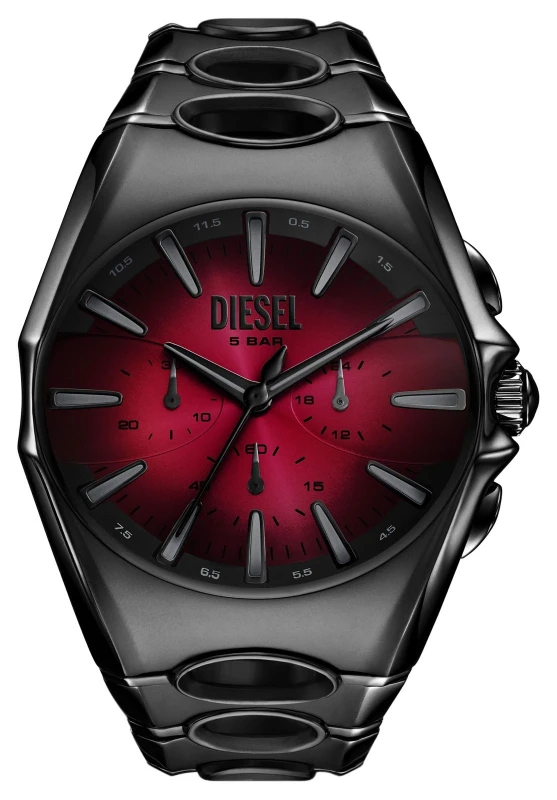 Image of Diesel DZ4696 D-Curve Chronograph (49mm) Red Gradient Dial Watch