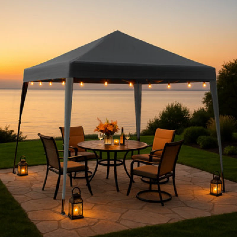 Image of Home Source Easy Up Garden Outdoor 2M Gazebo Grey
