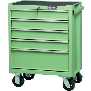 Image of Kennedy-pro - Green 5-Drawer Professional Roller Cabinet