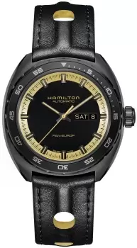 Image of Hamilton Watch American Classic Pan Europ Day Date Black & Gold