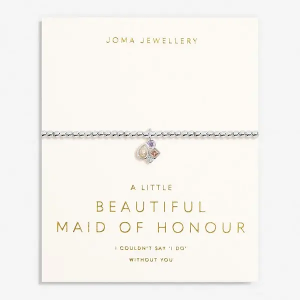 Image of Bridal A Little Maid Of Honour Silver Plated 17.5cm Bracelet 7032