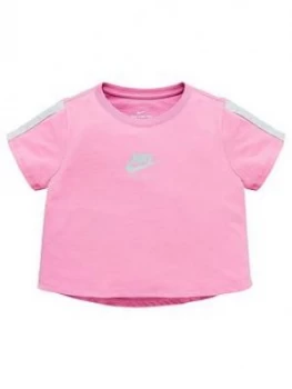 Image of Nike Sportswear Air Older Girls Cropped T-Shirt - Pink, Size L, 12-13 Years, Women