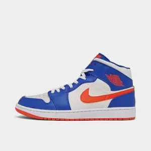 Image of Jordan Air Jordan 1 Mid, Game Royal/Rush Orange-Phantom-White, size: 9+, Male, Lifestyle Shoes, FD1029-400