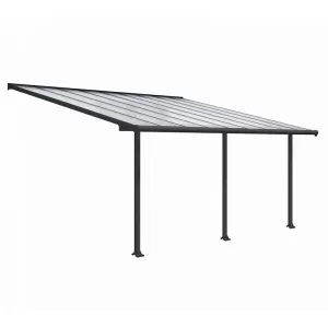 Image of Palram Olympia Patio Cover 3m x 5.46m - Grey Clear