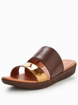 Image of FitFlop Delta Slide Sandal Metallic Size 8 Women