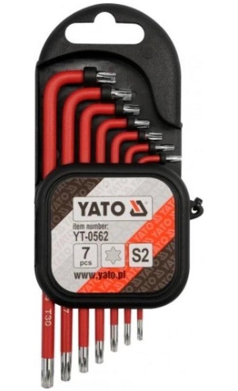 Image of YATO YT-0562 Angled Screwdriver Set Number of tools: 7, Spanner Size: T9-T30 Angled Screwdriver Set (6627)