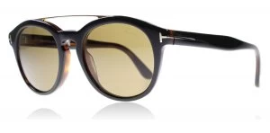 Image of Tom Ford Newman Sunglasses Black Dark Havana 05H Polariserade 53mm