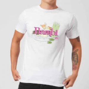 Image of Disney Bambi Kiss Mens T-Shirt - White - S