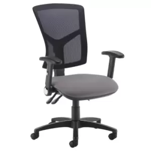 Image of Dams MTO Senza High Mesh Back Operator Chair with Folding Arms - Panama Red