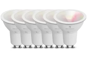 Image of 4lite Smart GU10 LED Bulb 350 Lumens Dimmable Wiz Connect Colour Selectable Warm White 6 Pack