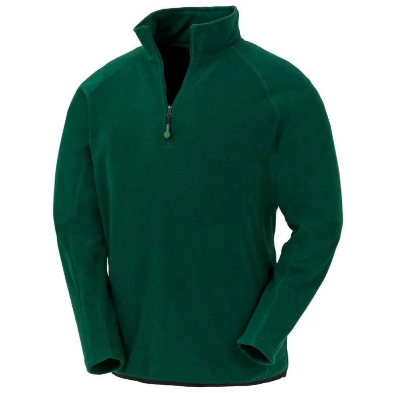 Image of Result Result Men Micro Zip Neck Fleece in Green Size: Small Green S Male 5063238653542