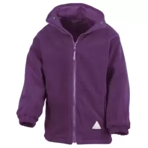 Image of Result Childrens/Kids Reversible Storm Stuff Anti Pilling Fleece Waterproof Jacket (3/4) (Purple)