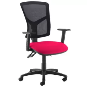 Image of Dams MTO Senza High Mesh Back Operator Chair with Adjustable Arms - Ocean Blue
