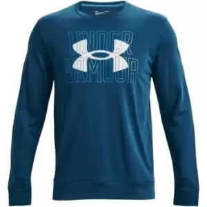 Image of Under Armour Armour Rival Terry Crew Hoodie Mens - Blue