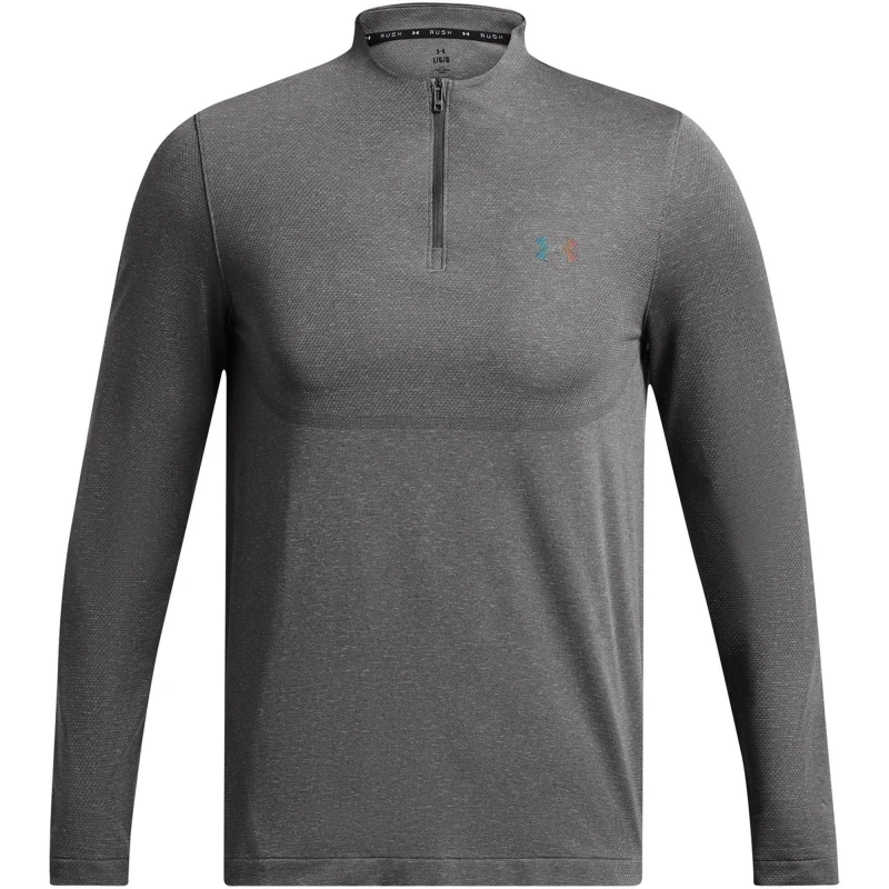 Image of Under Armour Rush quarter Zip Top Mens - Grey Grey M