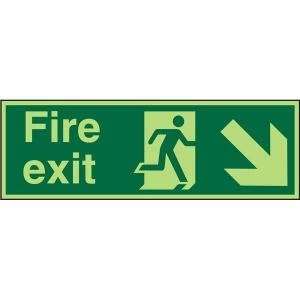 Image of Stewart Superior PSP123SRP Screw Plastic Sign 150x450 Fire Exit