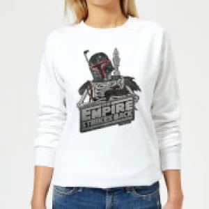Image of Star Wars Boba Fett Skeleton Womens Sweatshirt - White - S