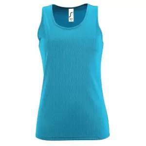Image of SOLS Womens/Ladies Sporty Performance Sleeveless Tank Top (M) (Aqua)