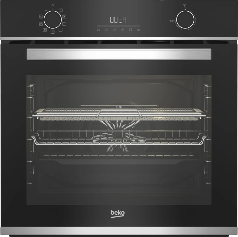 Image of Beko b300 BBIMA13301XMP Built In Electric Single Oven with Pyrolytic Cleaning - Black - A+ Rated