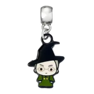 Image of Harry Potter Silver Plated Charm Chibi Professor McGonagall (One Size) (Silver)