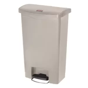 Image of Rubbermaid SLIM JIM waste collector with pedal, capacity 50 l, WxHxD 456 x 719 x 292 mm, beige