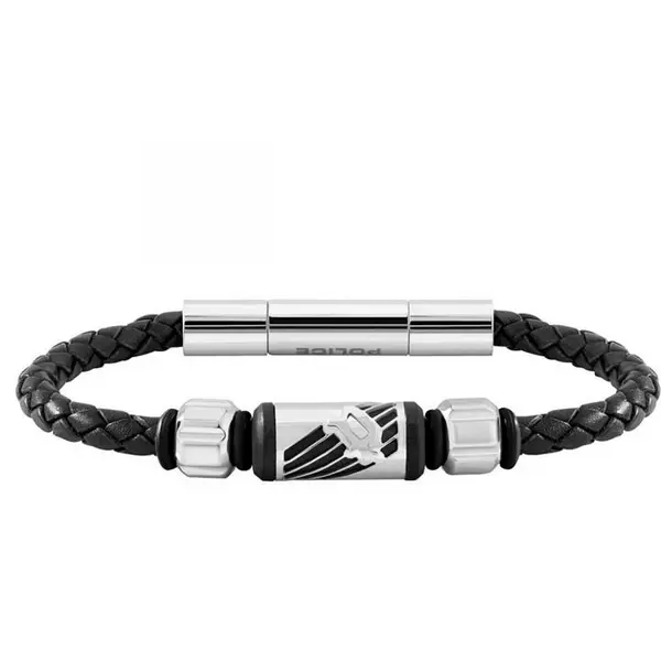 Image of Police Gents Police Jewellery 21.5cm Bracelet POL.26466BM - Black One Size