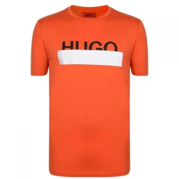 Image of Hugo Boss Dolive Logo T-Shirt Orange Size L Men