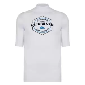 Image of Quiksilver Poolday Short Sleeve Rash Vest - White