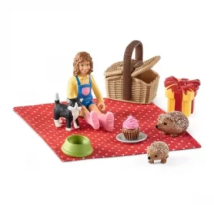 Image of Schleich Farm World Birthday Picnic Toy Playset