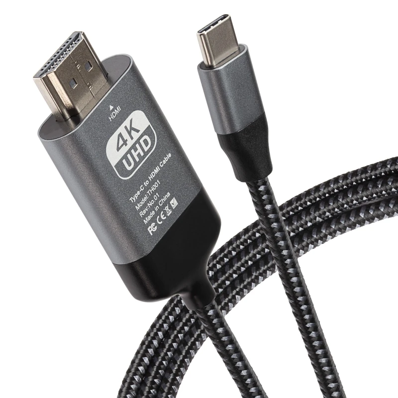 Image of Maplin USB-C to HDMI Cable Supports Ultra HD 4K@60Hz - 3m