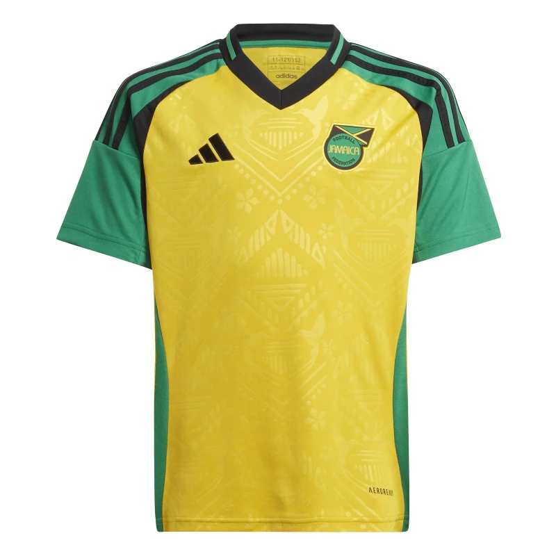 Image of adidas Jamaica Home Shirt 2024 Juniors - Yellow Yellow 7 - 8 Years