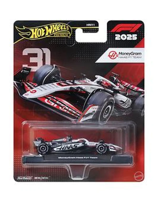 Image of Hot Wheels 1:64 Scale Premium Die-Cast Formula 1 Collectible Toy Race Car with Real Riders Tires & Metal/Metal Body & Chassis (Styles May Vary)