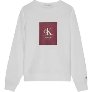 Image of Calvin Klein Jeans Foil Logo Future Sweatshirt - White