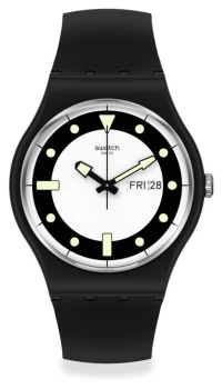 Image of Swatch NEW GENT BLA_DIV Bio-ceramic SO32B705 Watch