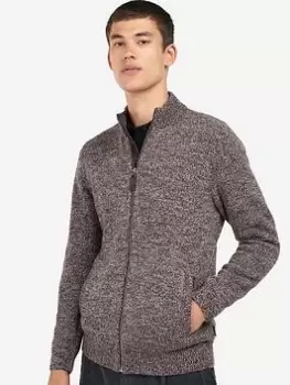 Image of Barbour Fife Zip Through Jumper, Navy, Size S, Men