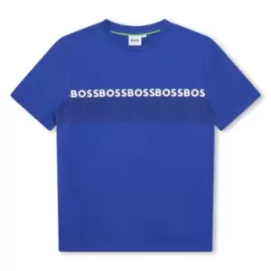 Image of Boss Logo T-Shirt Junior Boys - Blue