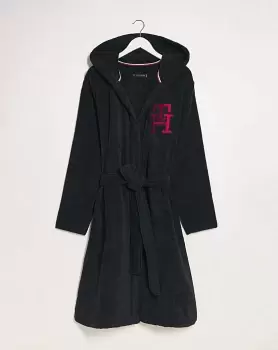 Image of Tommy Hilfiger Navy Logo Bathrobe