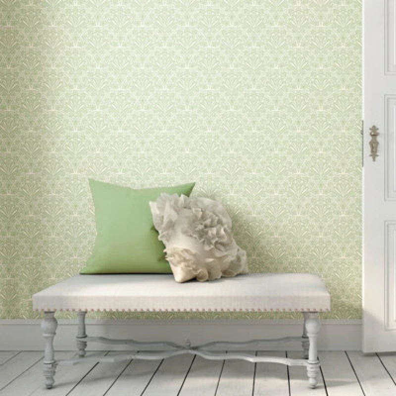 Image of Hoopla Walls Deco Fan Matt Wallpaper Green