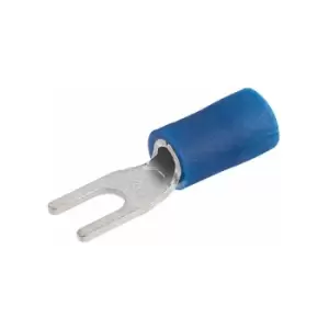 Image of Blue 3mm Fork Terminal Pack of 100 - Truconnect