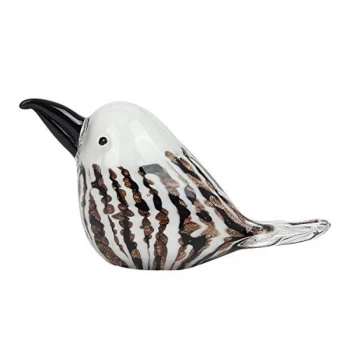 Image of Objets d'Art Glass Figurine - Gold & White Bird