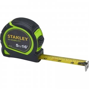 Image of Stanley Tylon Hi Vis Tape Measures Imperial & Metric 16ft / 5m 25mm