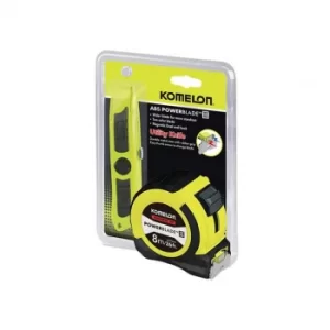 Image of Komelon PowerBlade II Pocket Tape 8m/26ft (Width 27mm) with Knife