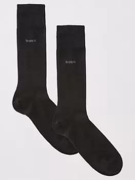 Image of BOSS Bodywear 2 Pack Rs Vi Bamboo Socks - Black, Size 9-11, Men
