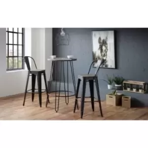 Image of Julian Bowen Grafton Metal Bar Stool, Steel