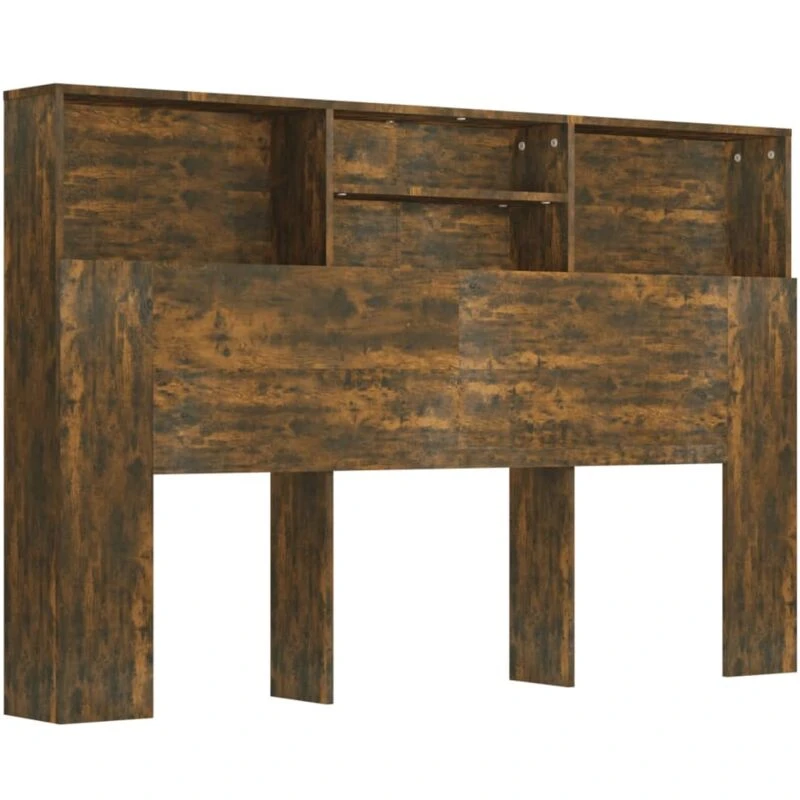 Image of VIDAXL Headboard Cabinet Smoked Oak 160x19x103.5cm Vidaxl 8720286968765