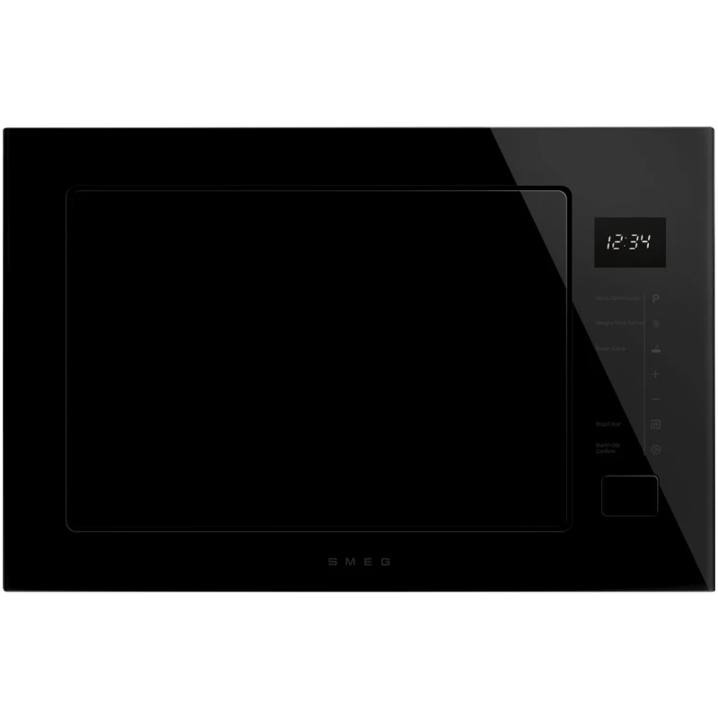 Image of Smeg FMI225BI Musa Built In Microwave And Grill - BLACK FMI225BI