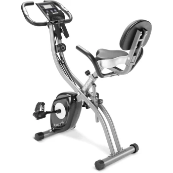 Image of Exercise Bike Eagle 3 Foldable 10 Resistance Levels Hand Sensors 2 Training Bands Backrest Indoor Cycling - Sportana