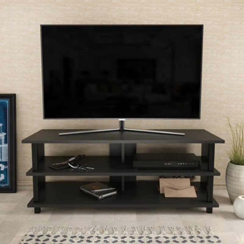 Image of Decorotika Pueblo TV Stand TV Unit For Tv's Up To 55" Black And Anthracite