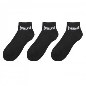 Image of Everlast Quarter Sock 3 Pack Ladies - Black
